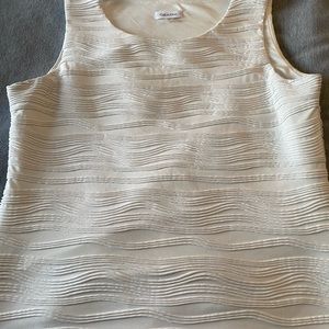 Calvin Klein women’s tank texturized white XL